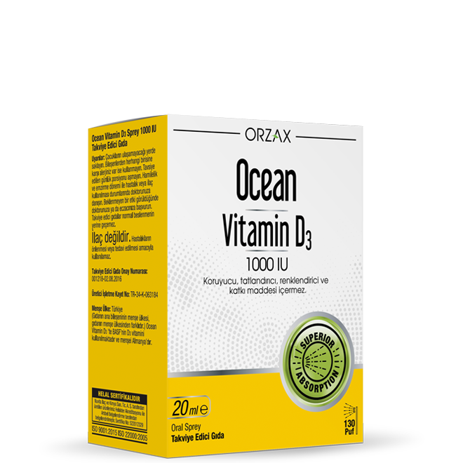Ocean Vitamin D3 1000 UI Sprey Orzax