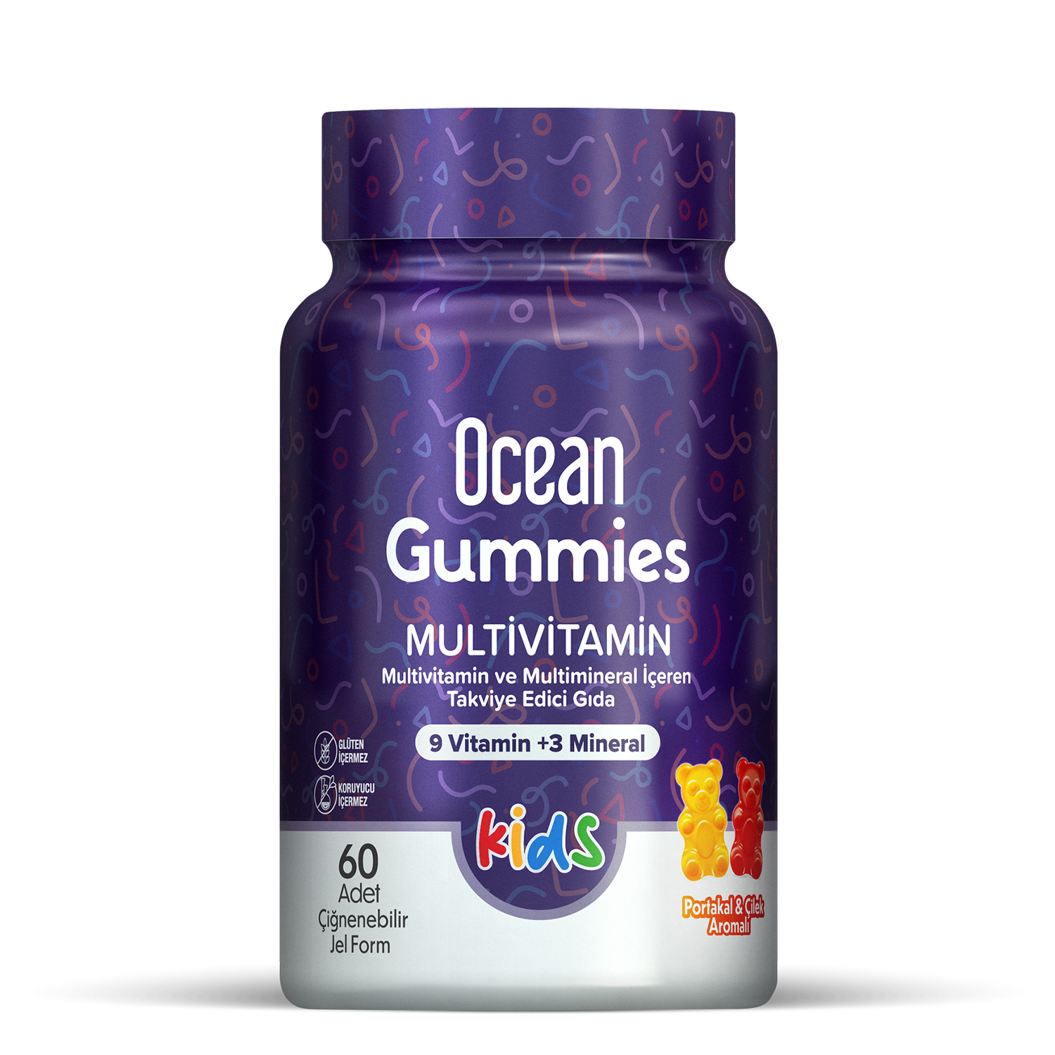 Ocean Gummies Multivitamin Kids (60 çiğnenebilir jel form) - Orzax