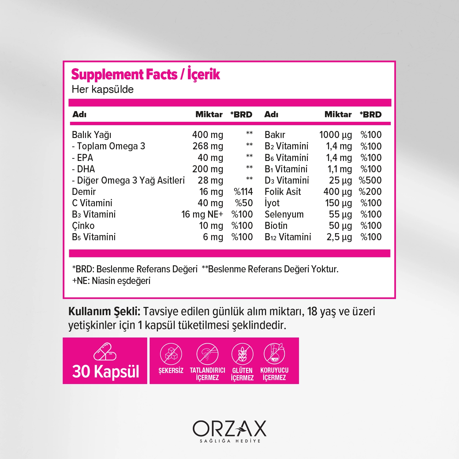 Ocean Mummy 30 Softgel Kapsül - Orzax