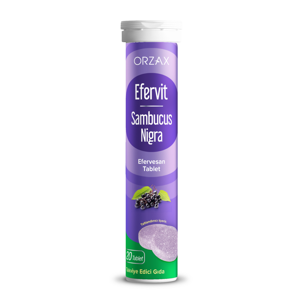 Efervit Sambucus Nigra Kara Mürver 20 Efervesan Tablet