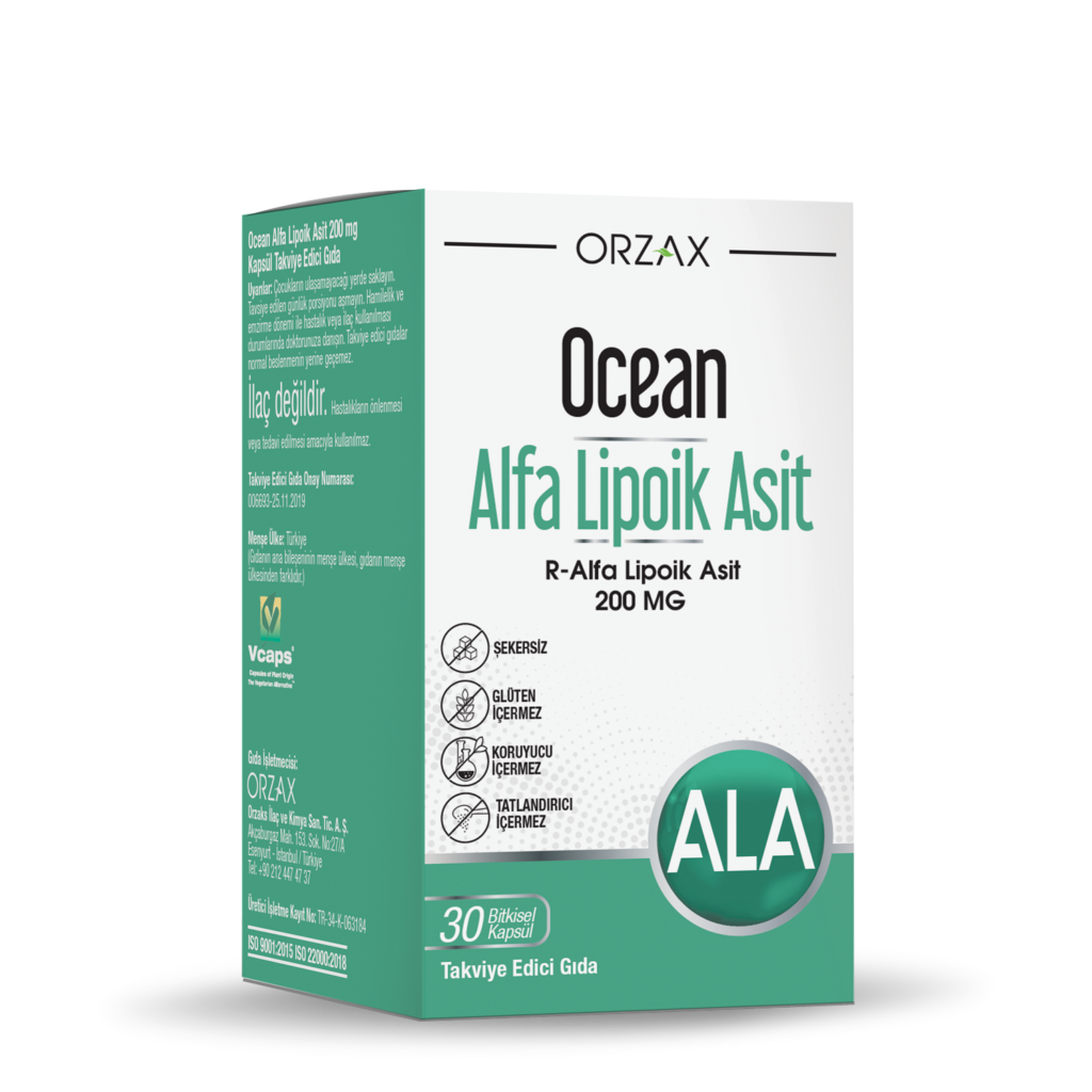 Ocean Alfa Lipoik Asit 200 mg Bitkisel Kapsül