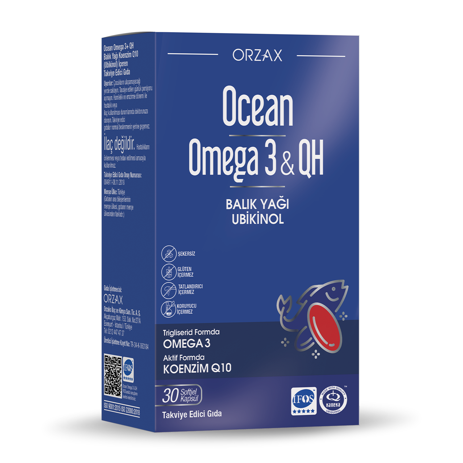 Ocean Omega 3 & QH 30 Softjel Kapsül - Orzax