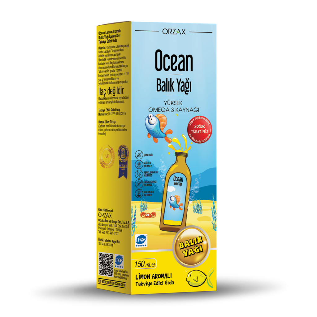Ocean Limon Aromalı Balık Yağı 150 mL